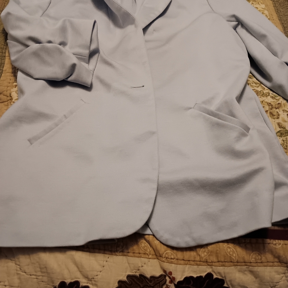 Baby Blue Rickis Blazer  3/4 Sleeve